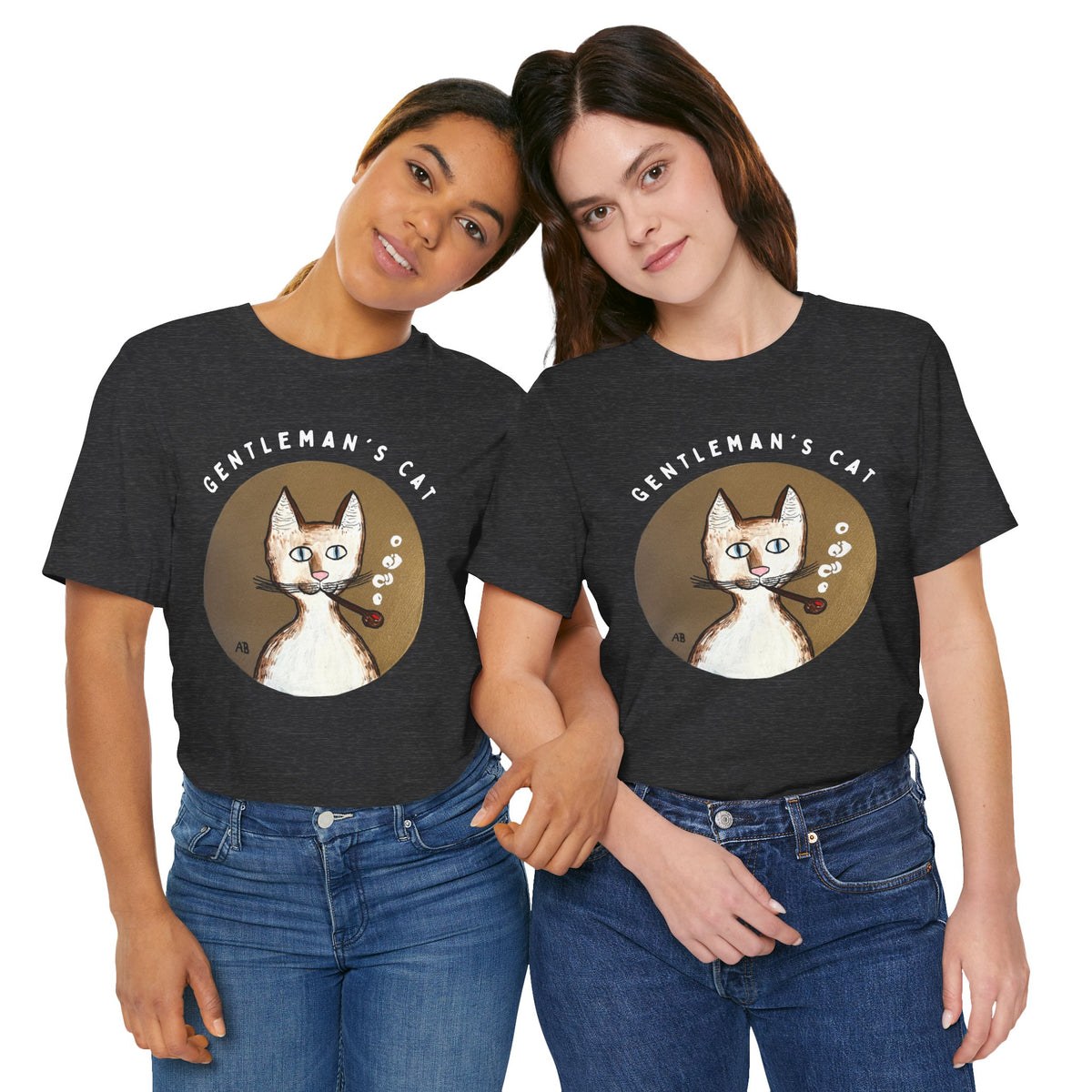 Gentleman's Cat T-Shirt - Arjuna Rigby Art and Lifestyle Store