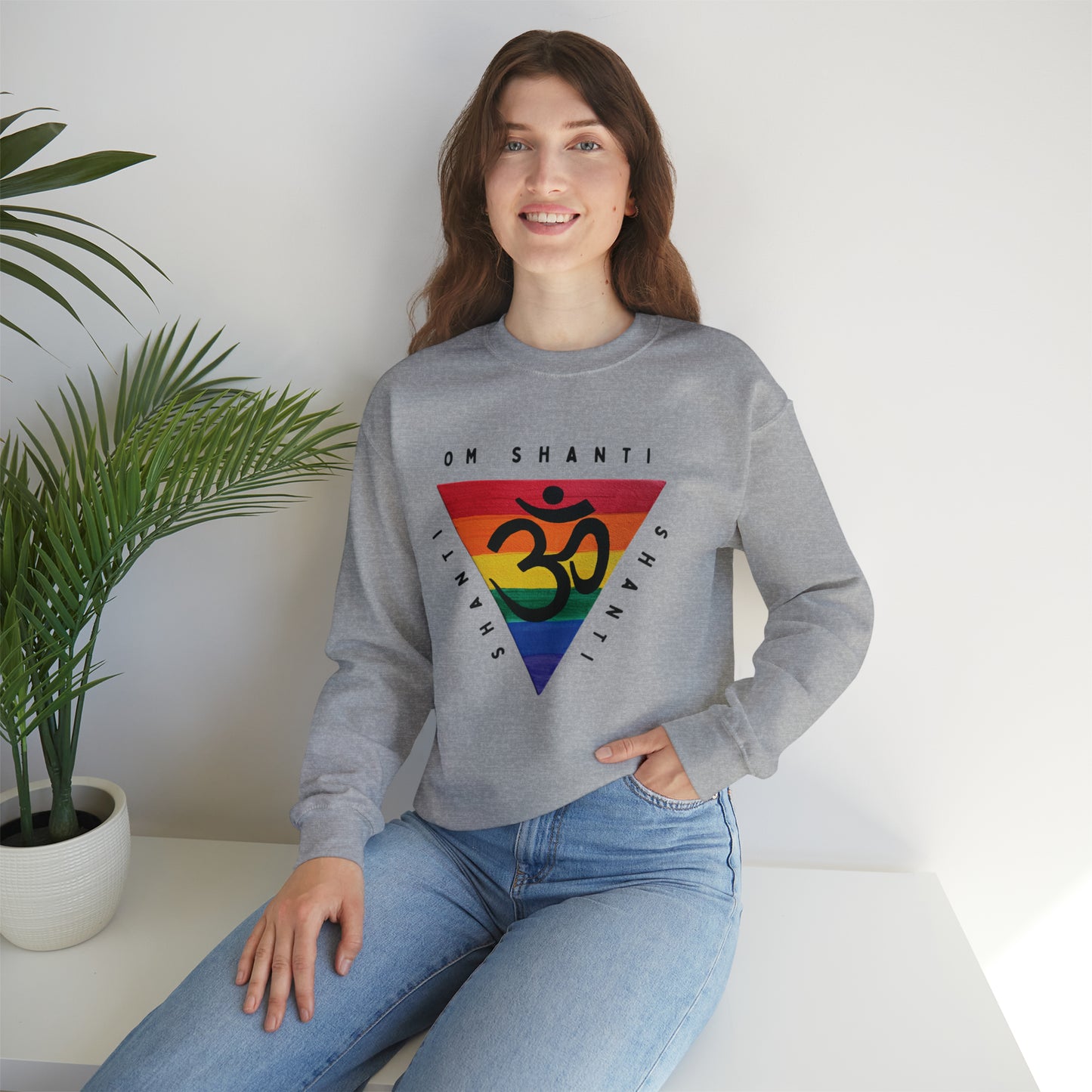 Rainbow Triangle OM Crewneck Sweatshirt