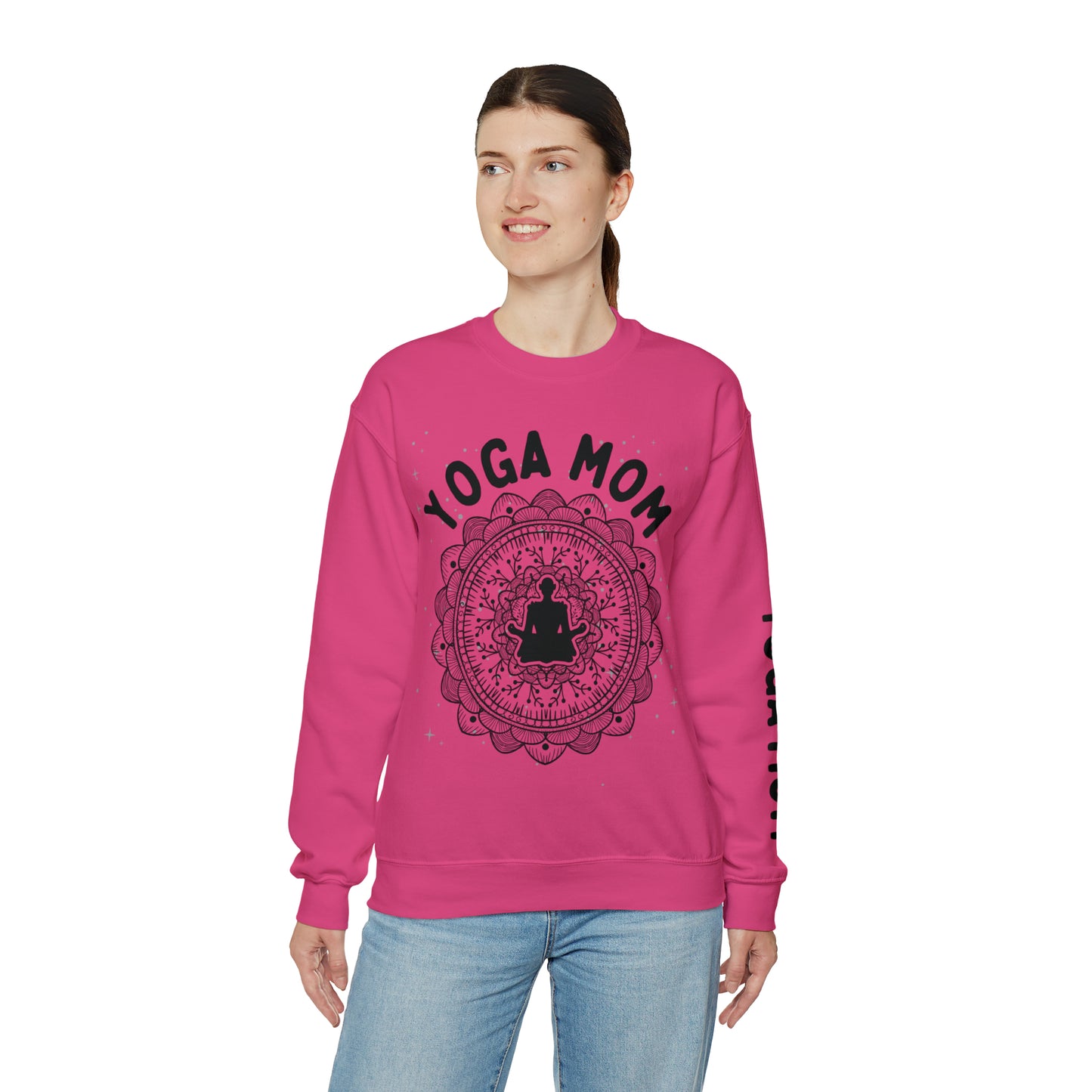 Yoga Mom Crewneck Sweatshirt - Arjuna Rigby Art and Lifestyle Store