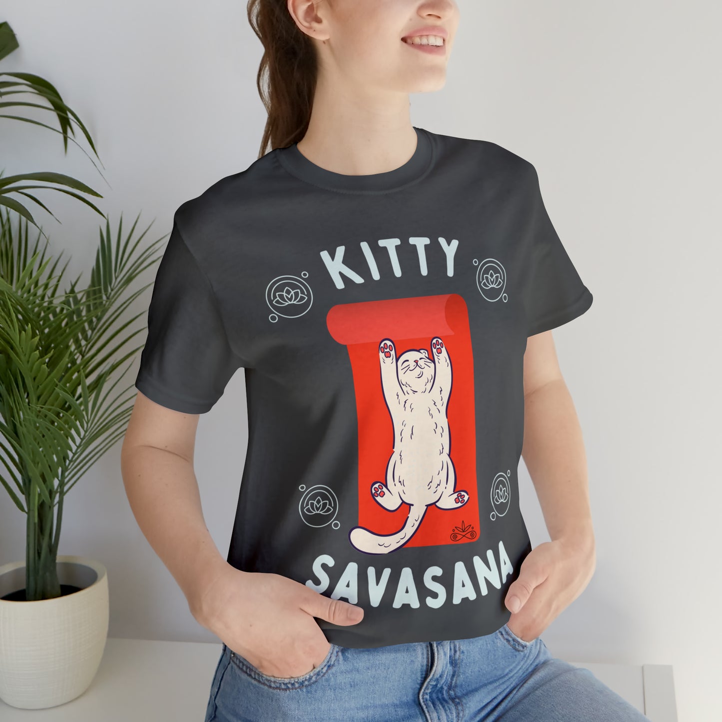 Kitty Savasana - Classic T-Shirt - Arjuna Rigby Art and Lifestyle Store