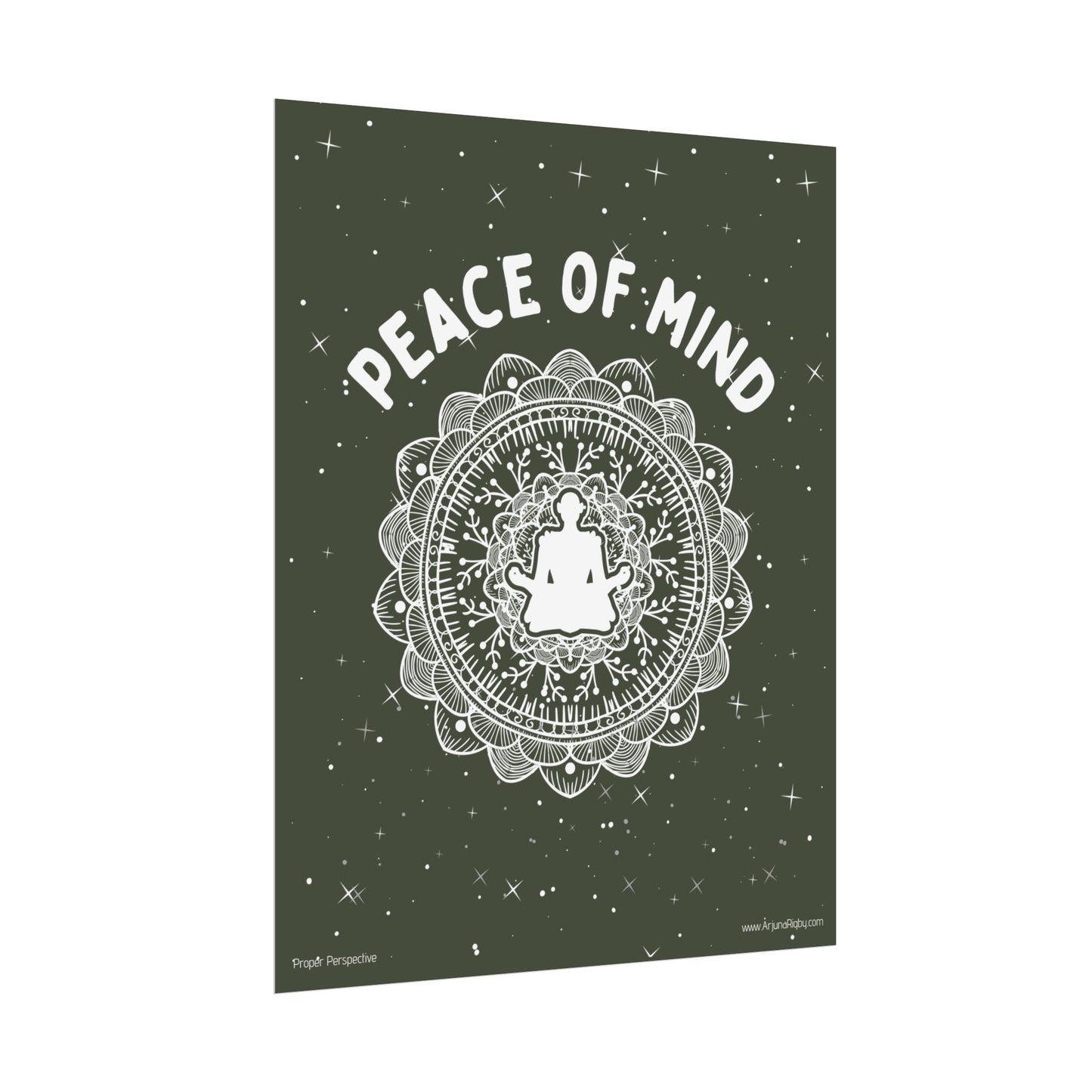 Peace of Mind Fine Art Poster green background