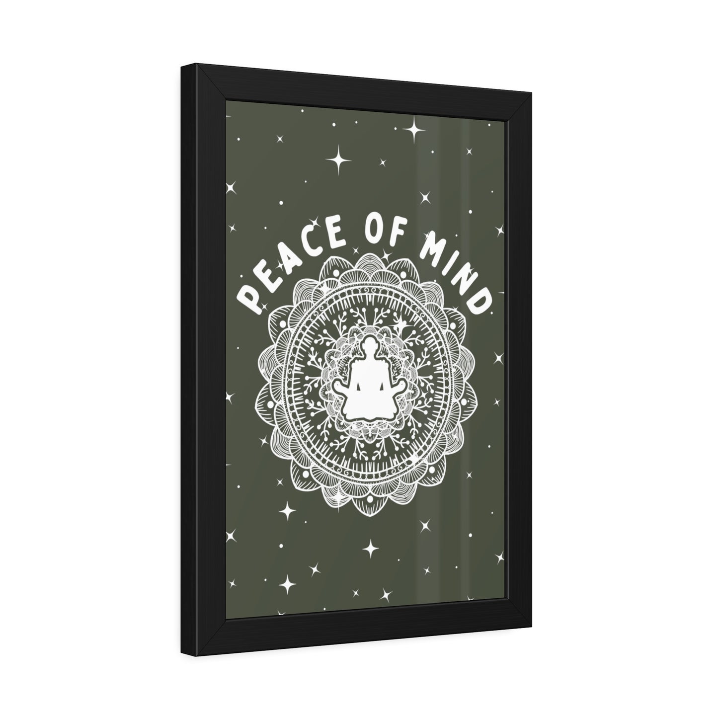 Peace of Mind Framed Fine Art Print green background