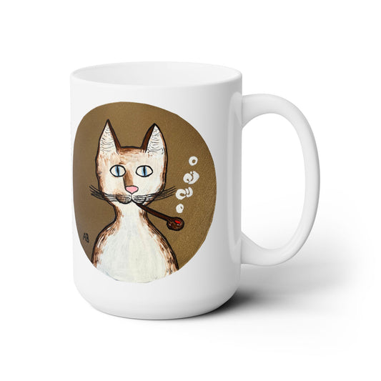 Gentleman's Cat Large Ceramic Mug