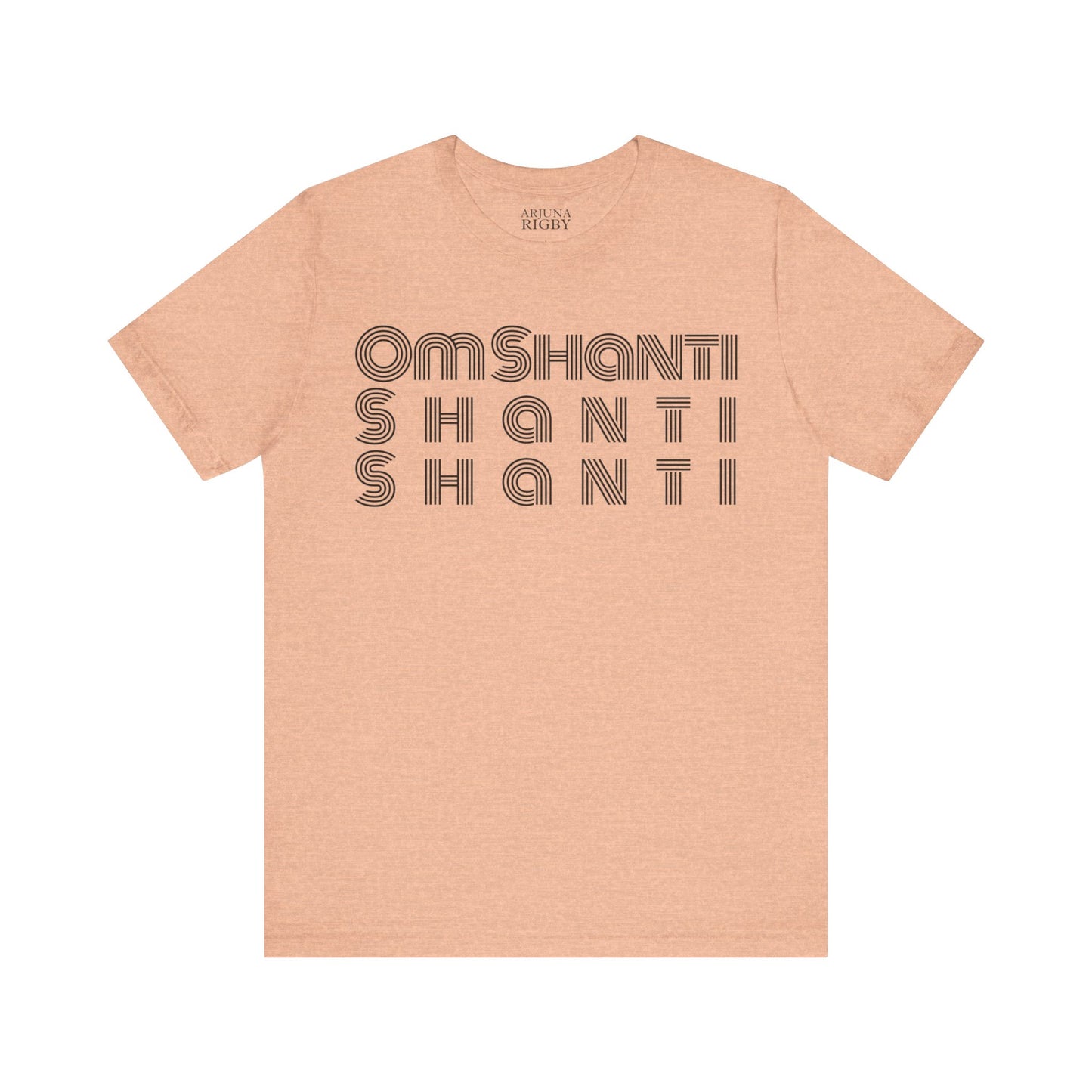 Om Shanti Shanti Shanti T-Shirt - Arjuna Rigby Art and Lifestyle Store