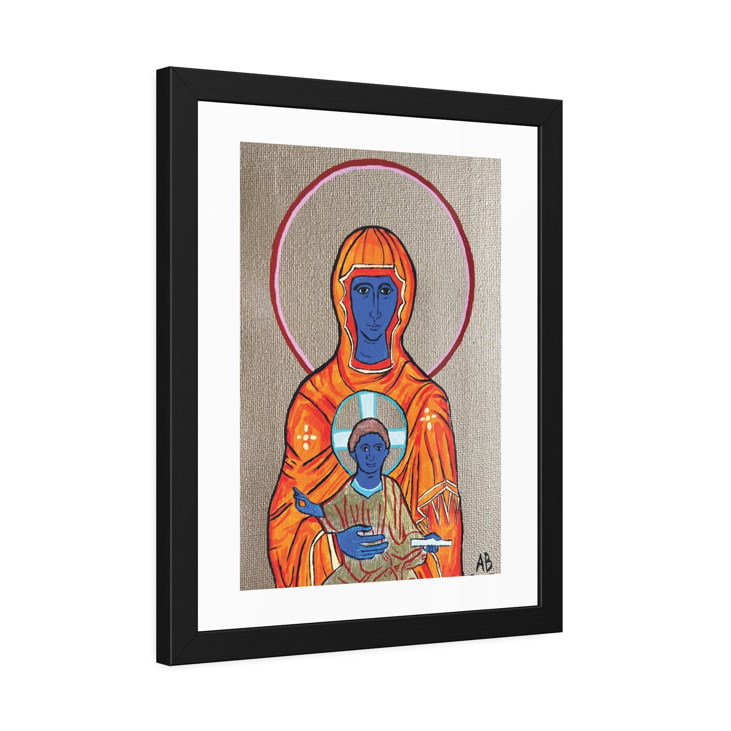 Christ and Theotokos Framed Fine Art Posters - Arjuna Rigby Art and Lifestyle Store