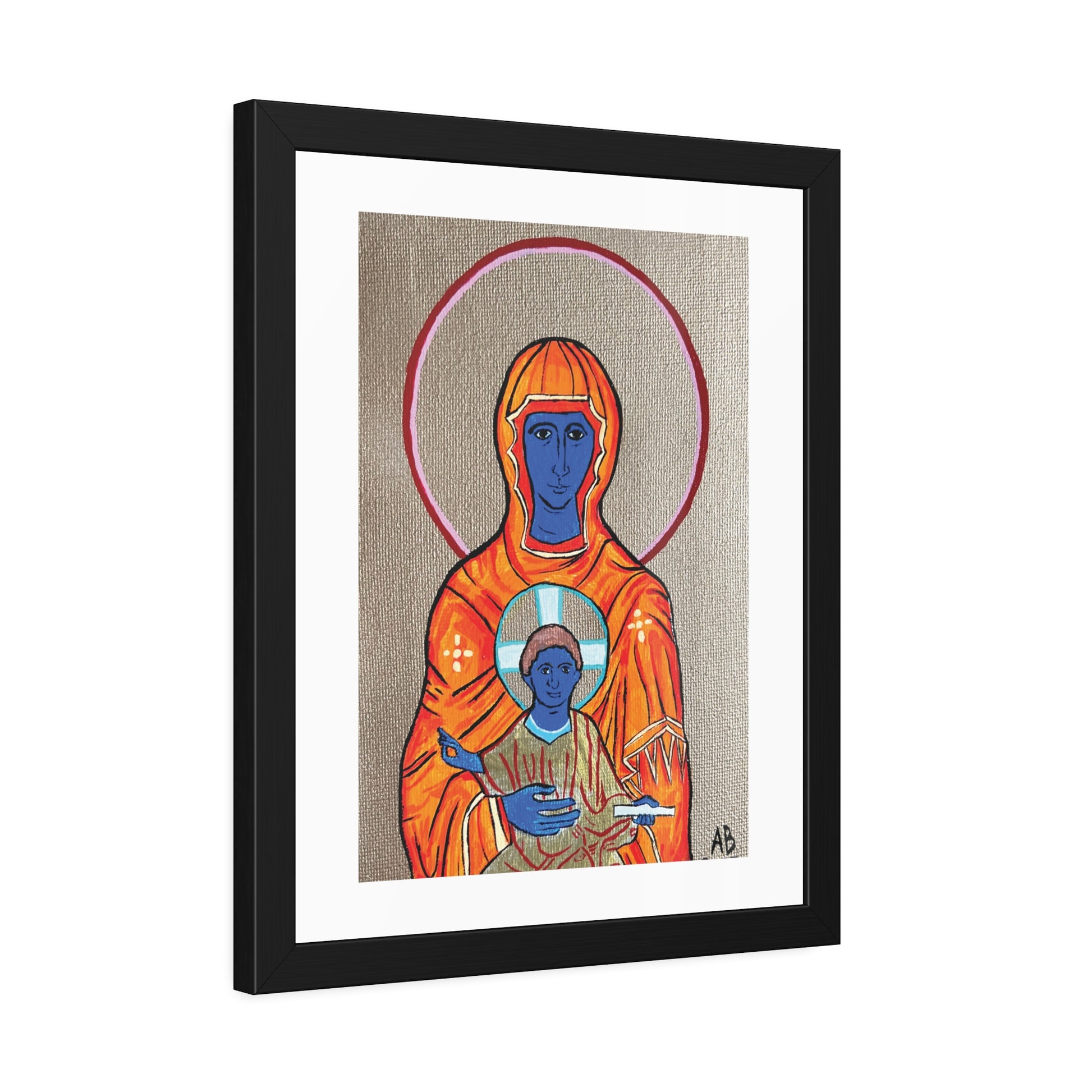 Christ and Theotokos Framed Fine Art Posters - Arjuna Rigby Art and Lifestyle Store