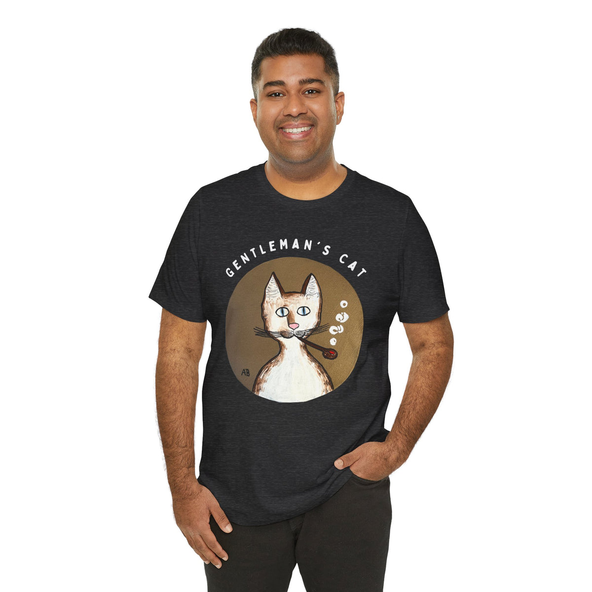 Gentleman's Cat T-Shirt - Arjuna Rigby Art and Lifestyle Store