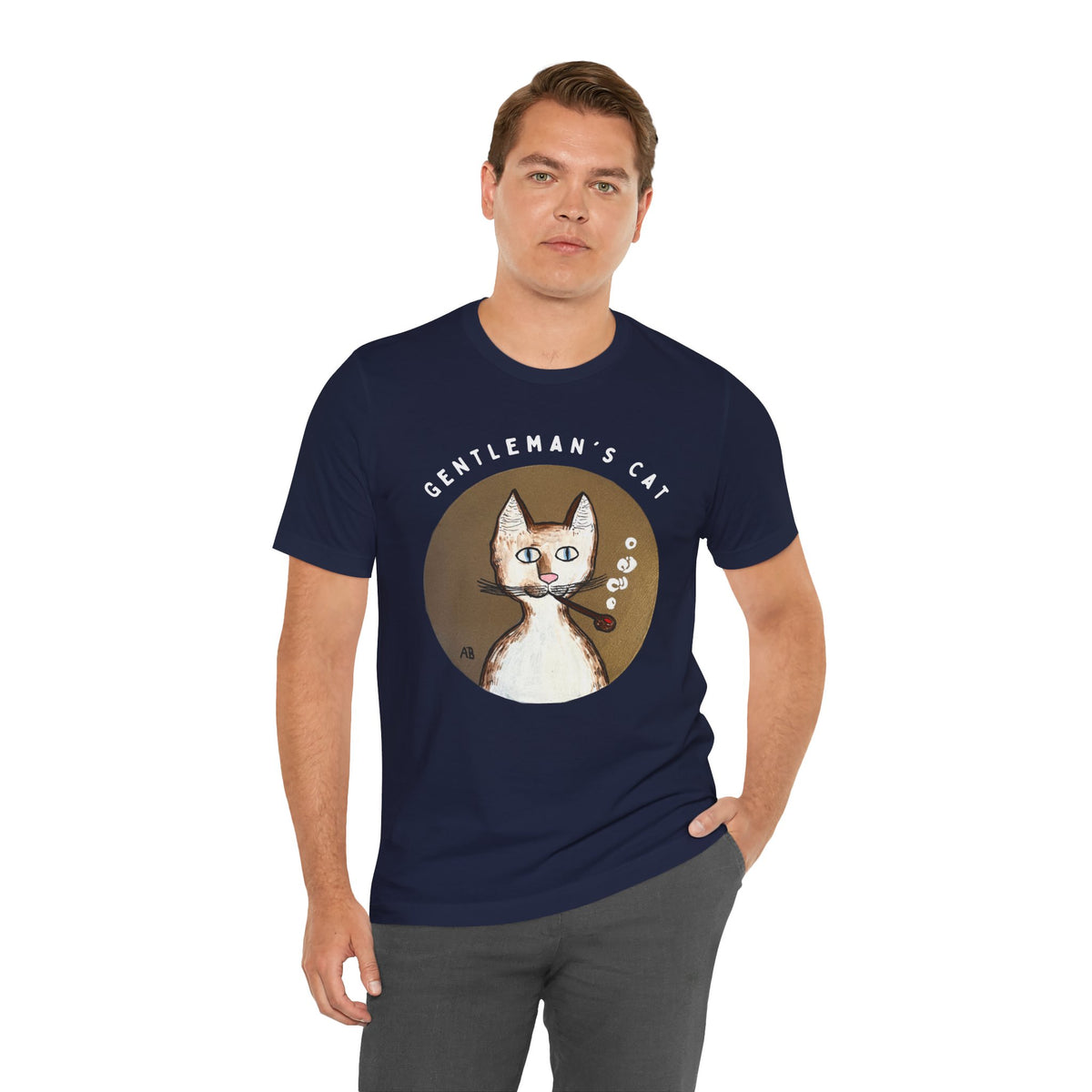 Gentleman's Cat T-Shirt - Arjuna Rigby Art and Lifestyle Store