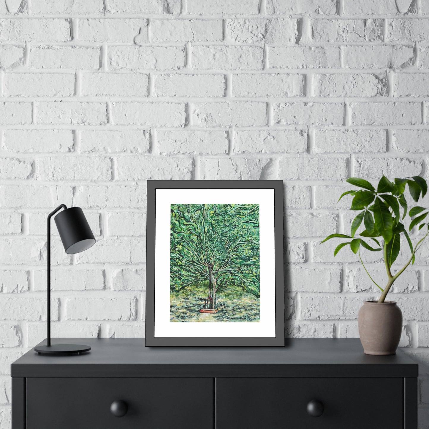 The Pear Tree or Dennis's Pitchfork Framed Fine Art Print