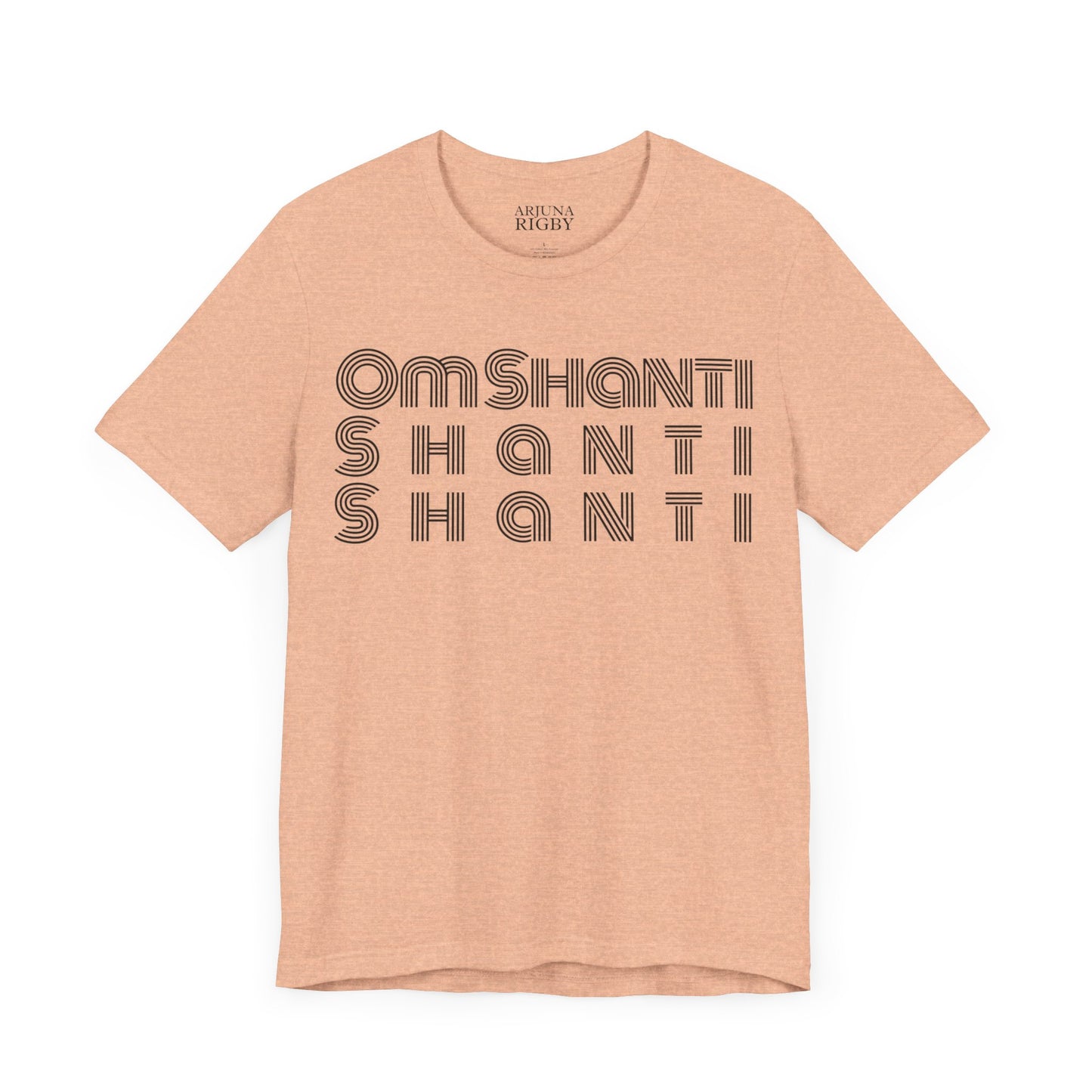 Om Shanti Shanti Shanti T-Shirt - Arjuna Rigby Art and Lifestyle Store