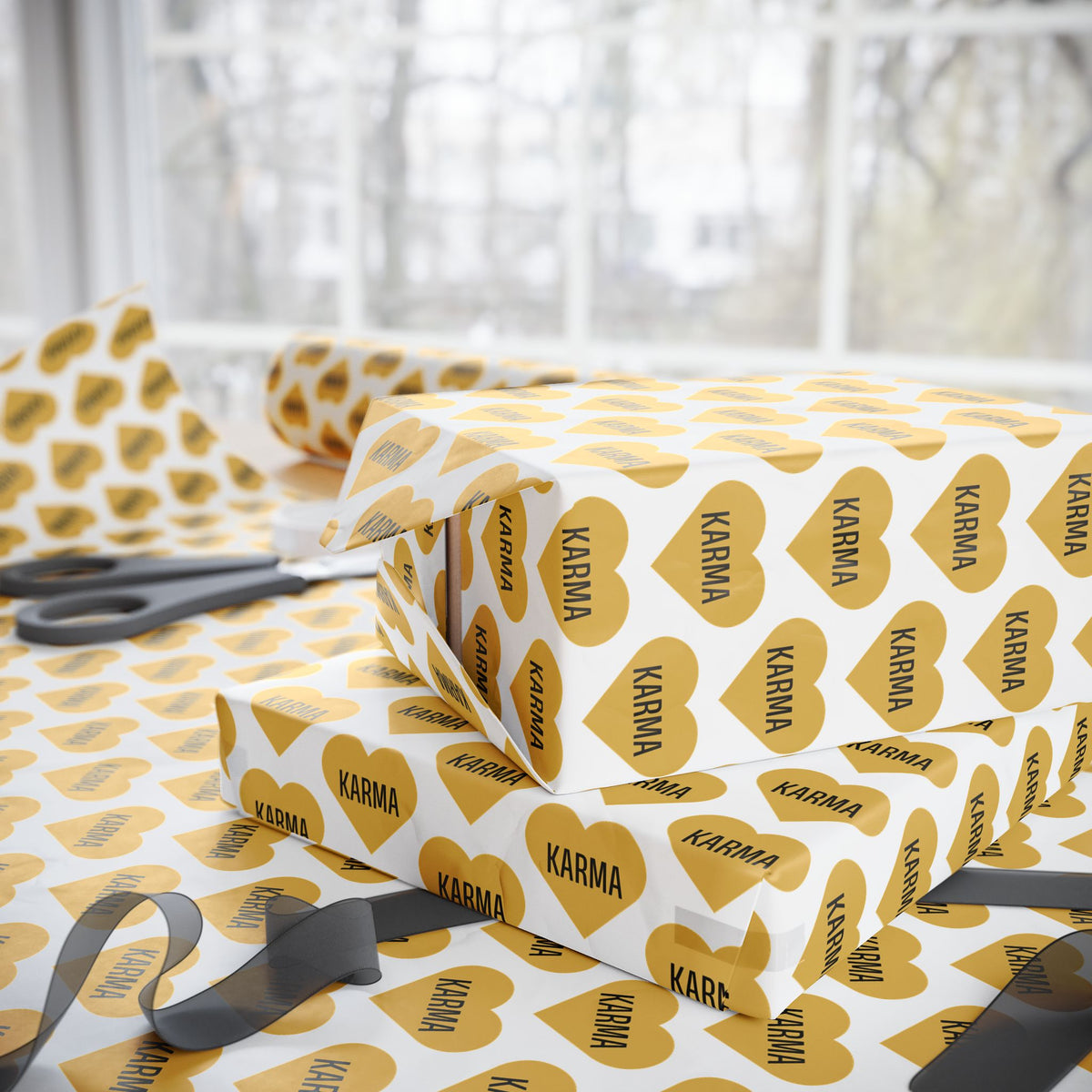 Karma Hearts Wrapping Paper