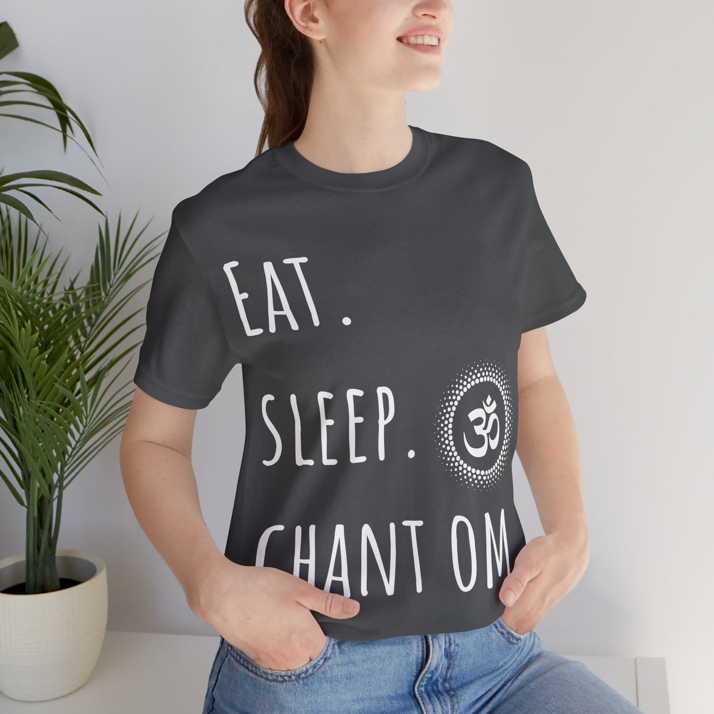 Eat. Sleep. Chant Om. T-Shirt - Arjuna Rigby Art and Lifestyle Store