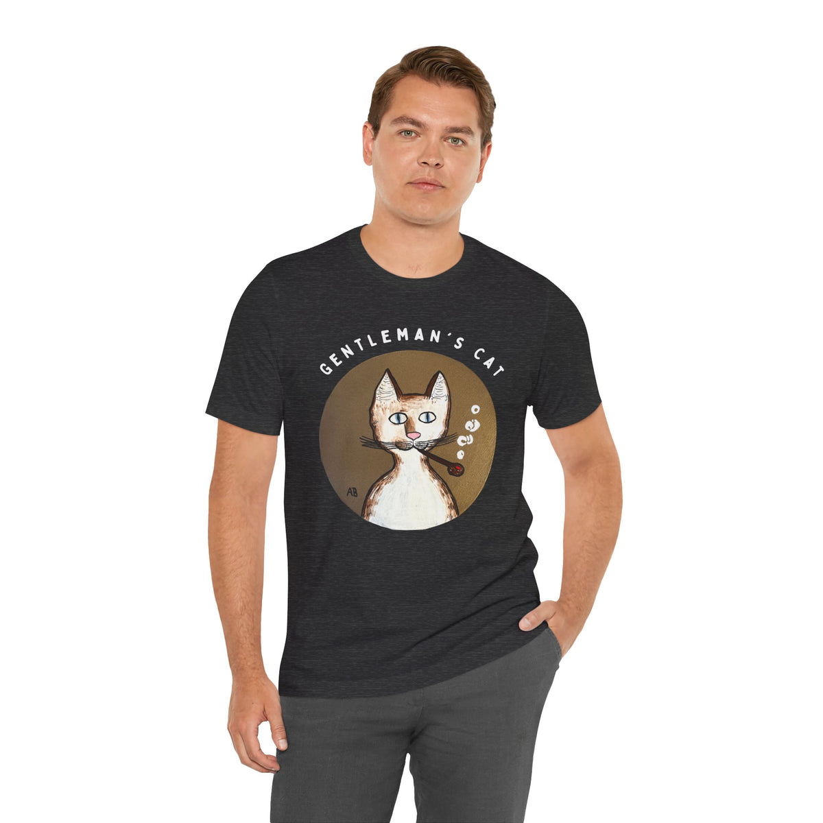 Gentleman's Cat T-Shirt - Arjuna Rigby Art and Lifestyle Store