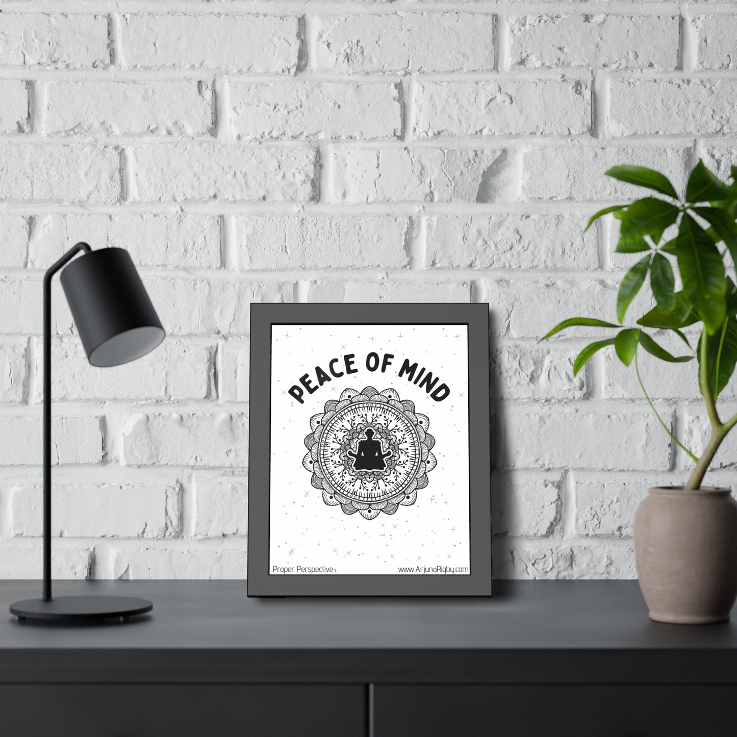 Peace of Mind Framed Fine Art Print white background