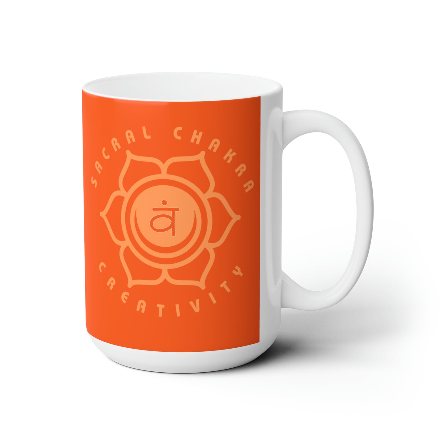 Sacral Chakra Large Ceramic Mug - Arjuna Rigby Art and Lifestyle Store