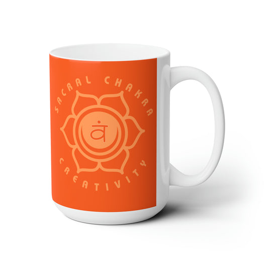 Sacral Chakra Large Ceramic Mug - Arjuna Rigby Art and Lifestyle Store