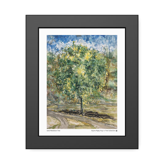 Gold Medallion Tree Framed Fine Art Print