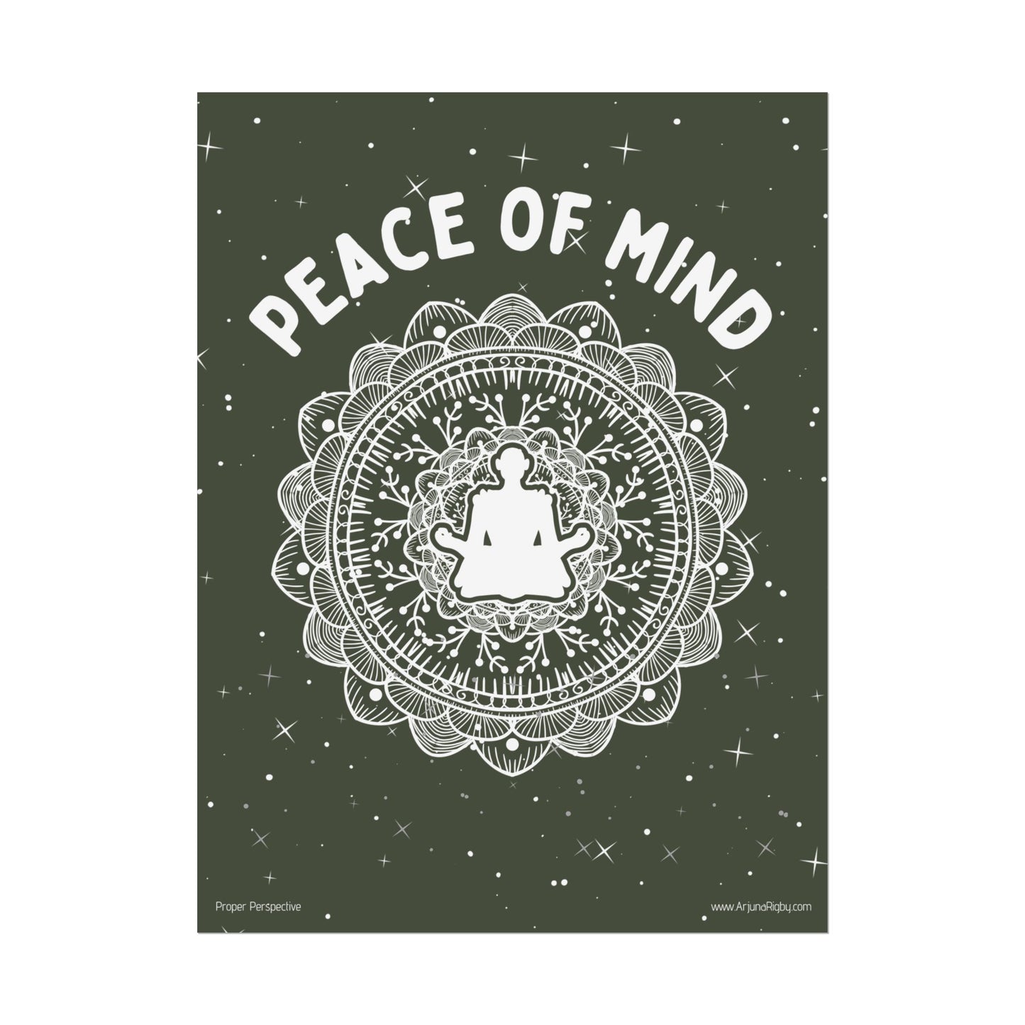 Peace of Mind Fine Art Poster green background