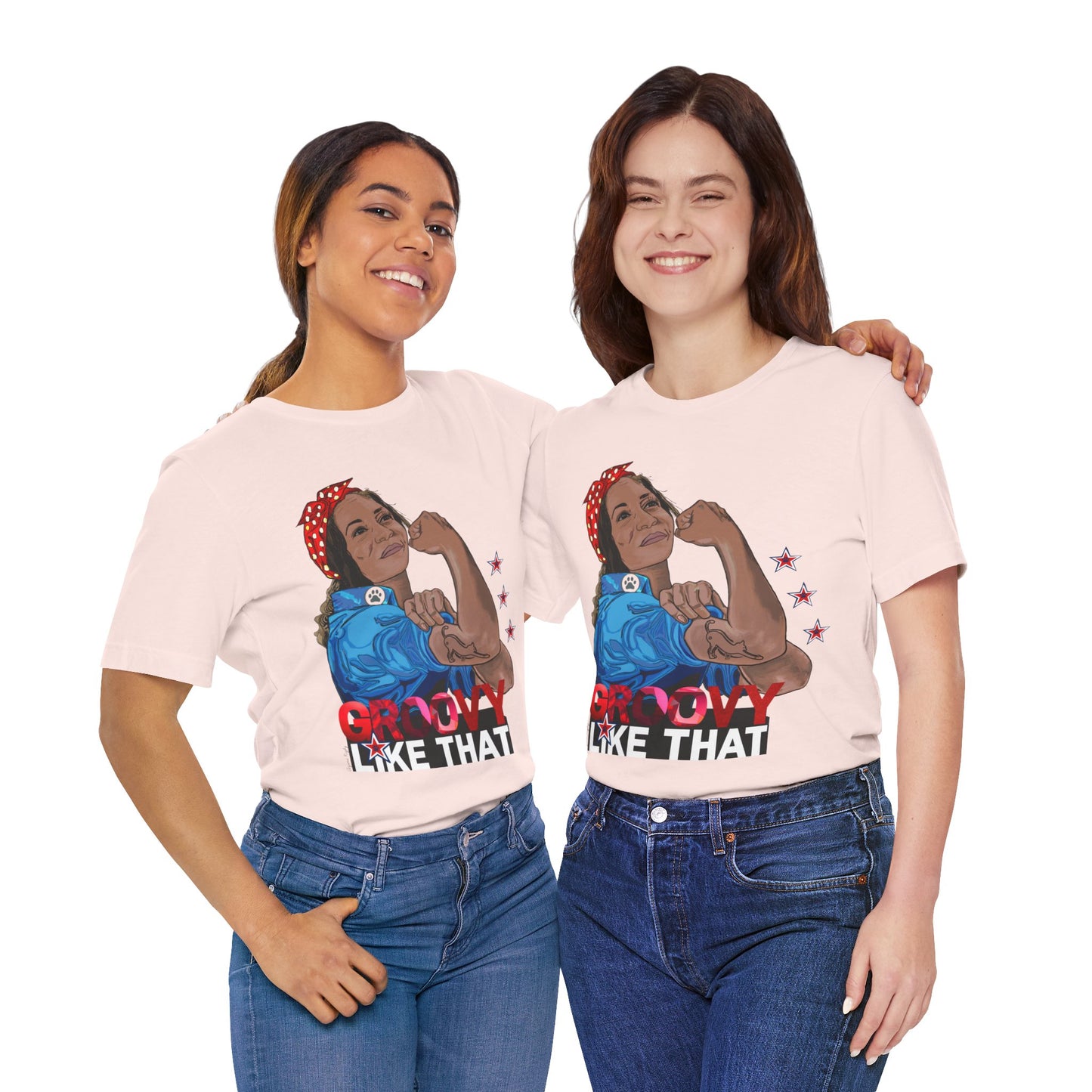 Arjuna Rigby Art & Lifestyle Kamala Harris Childless Cat Lady T-Shirt