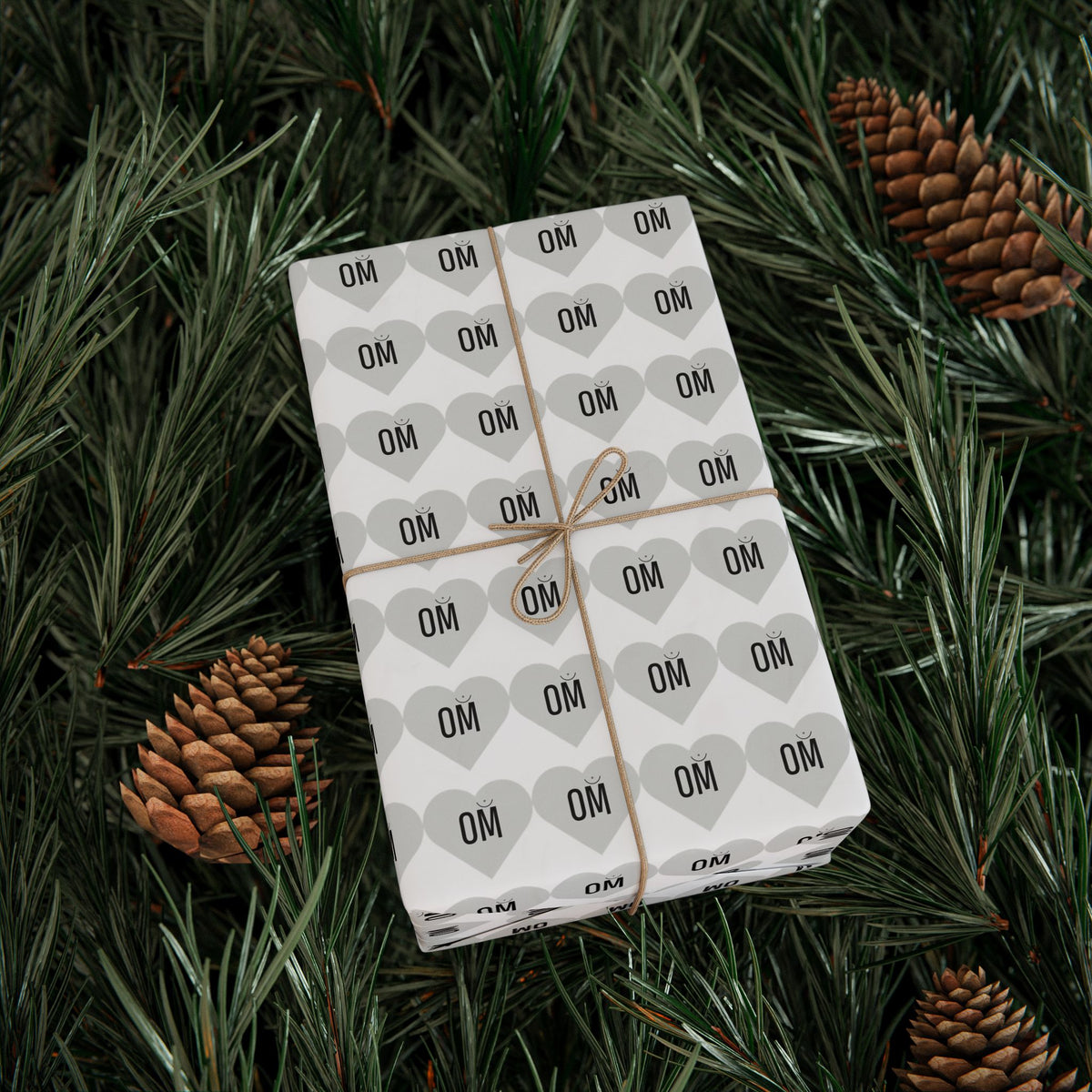 Om Hearts Wrapping Paper