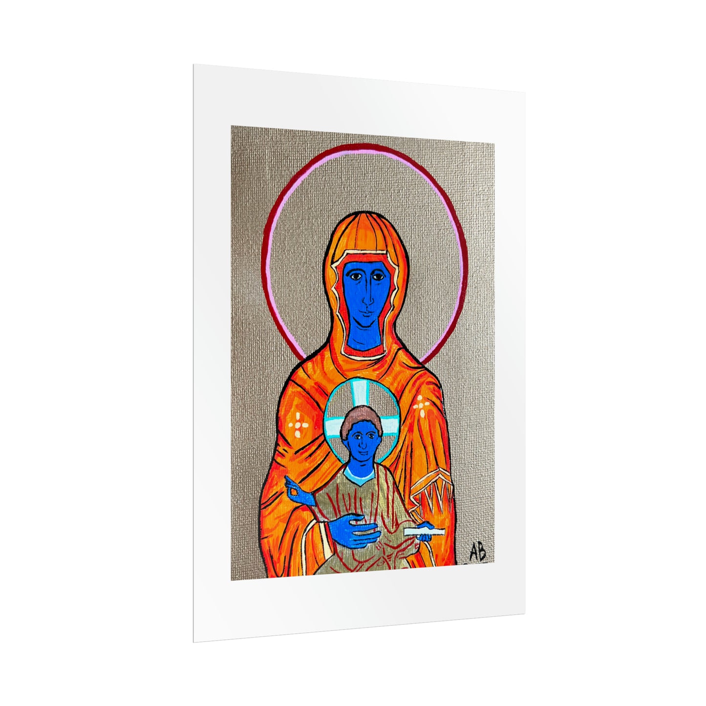 Christ and Theotokos Fine Art Poster - Arjuna Rigby Art and Lifestyle Store