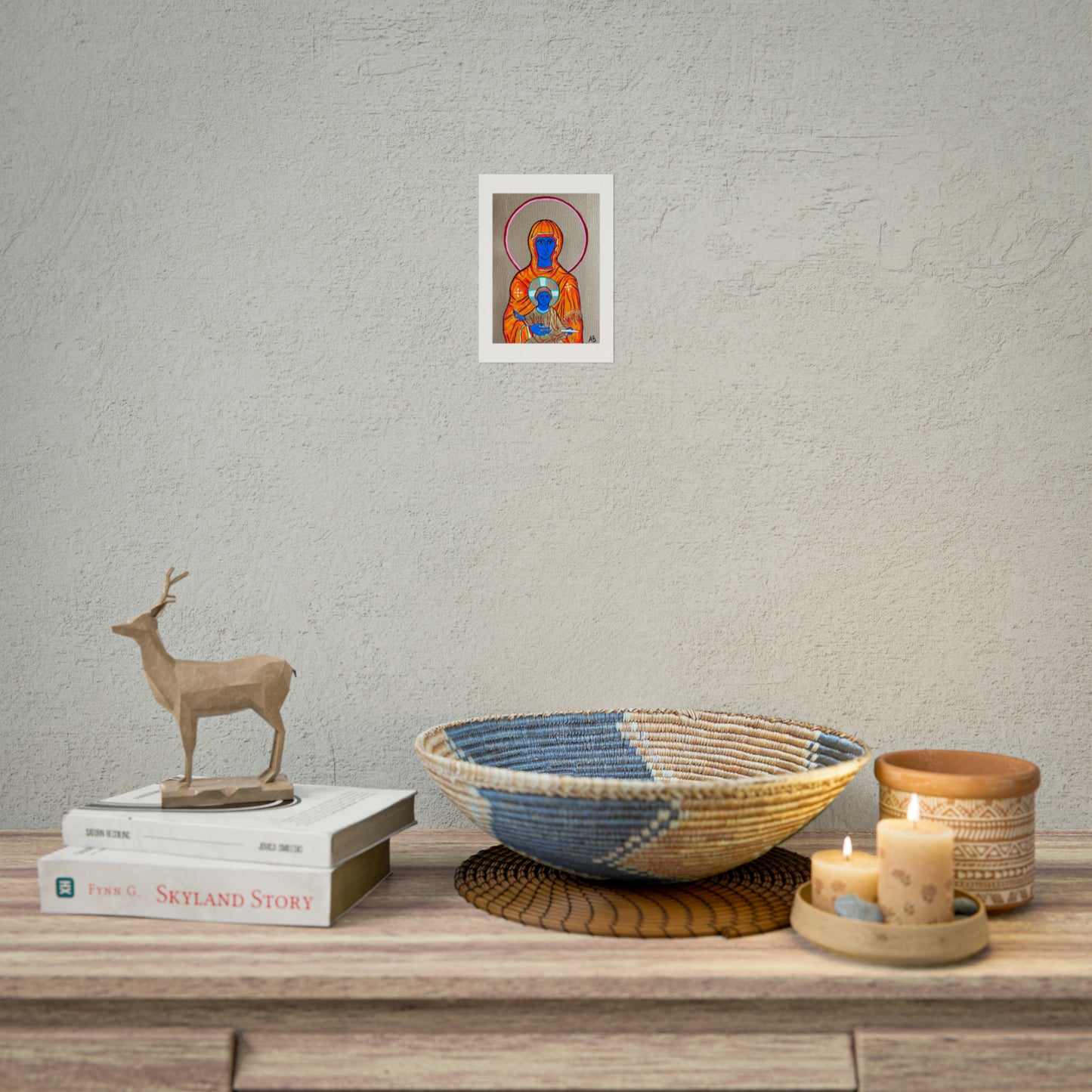 Christ and Theotokos Fine Art Poster - Arjuna Rigby Art and Lifestyle Store