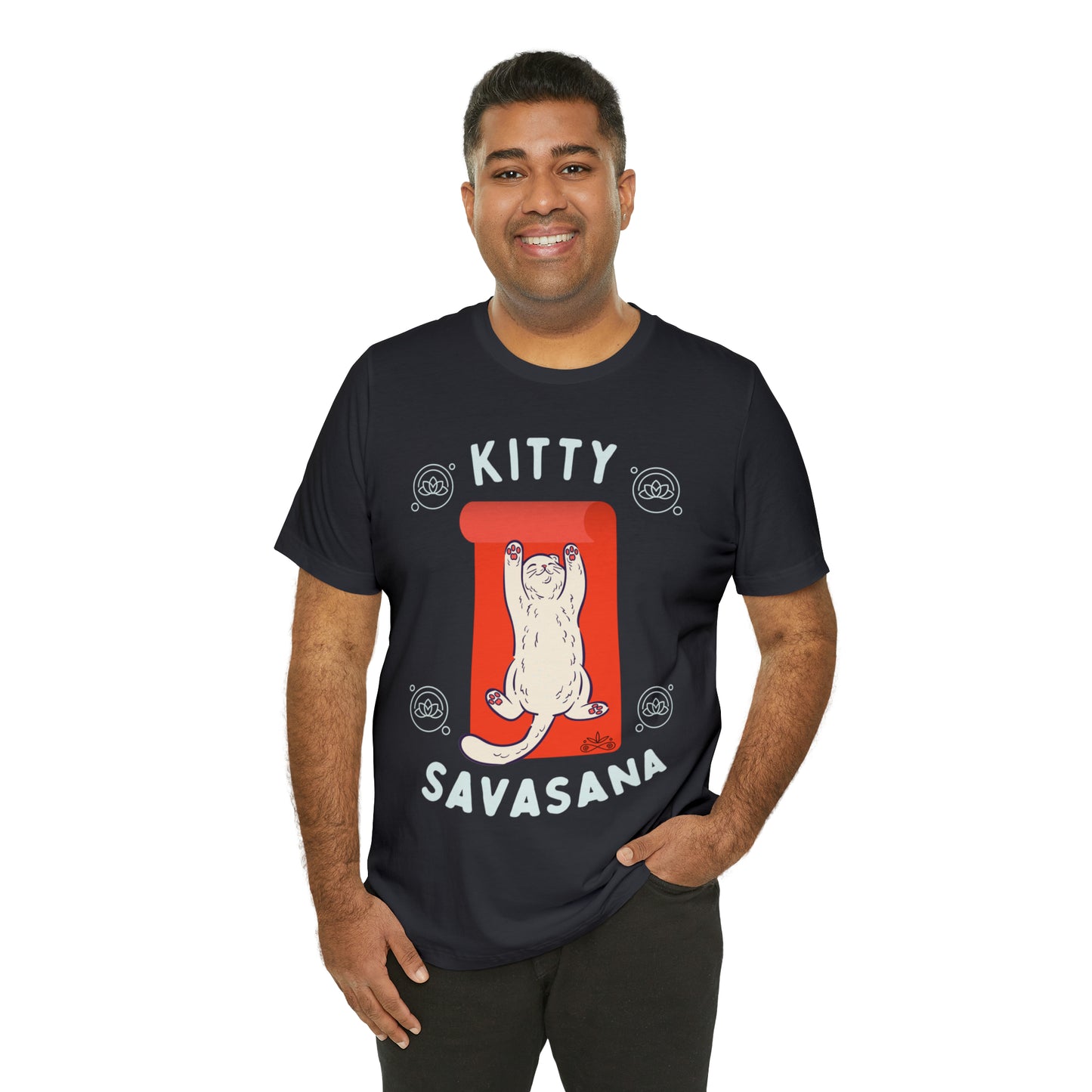 Kitty Savasana - Classic T-Shirt - Arjuna Rigby Art and Lifestyle Store