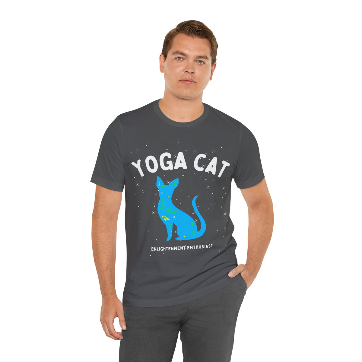 Yoga Cat T-Shirt - Arjuna Rigby Art and Lifestyle Store