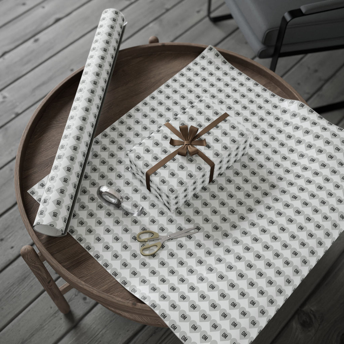 Om Hearts Wrapping Paper