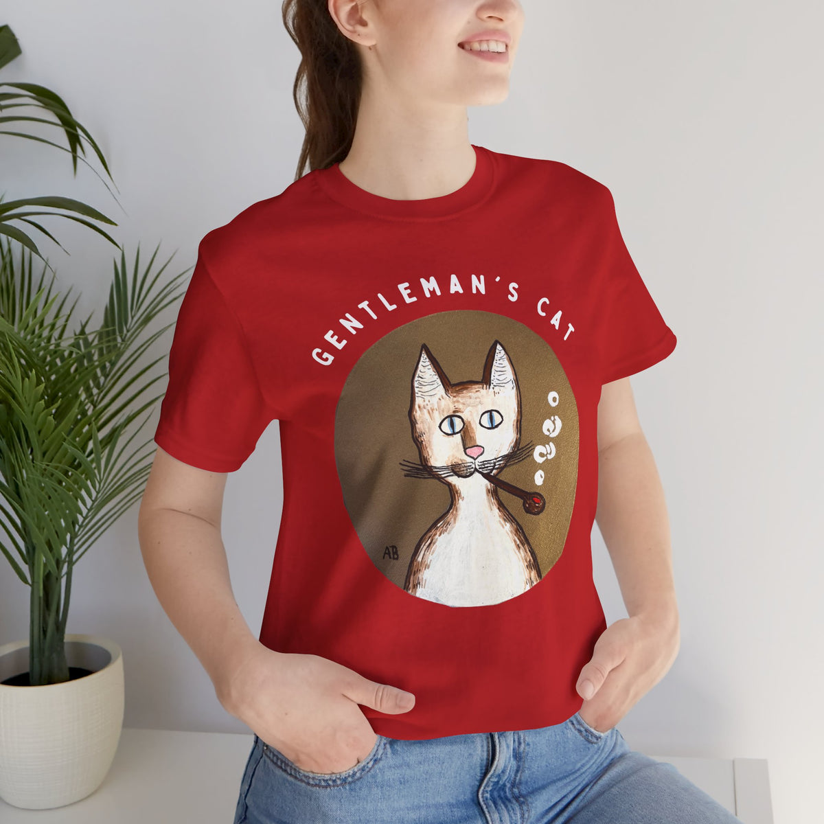 Gentleman's Cat T-Shirt - Arjuna Rigby Art and Lifestyle Store