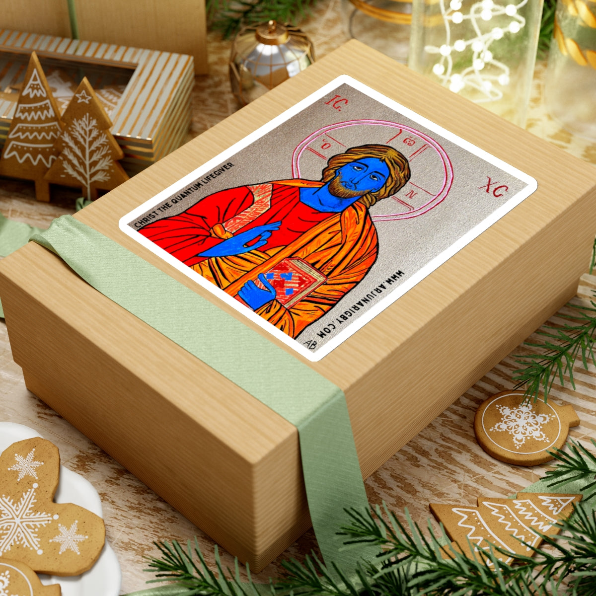 Christ the Quantum Lifegiver Sticker - Arjuna Rigby Art and Lifestyle Store