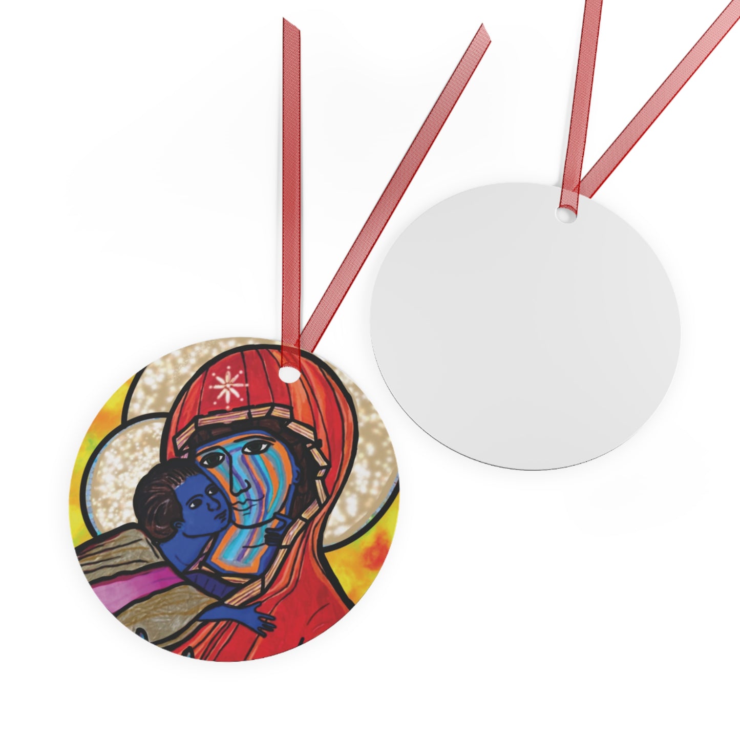 Madonna & Child (Orange Robes) Ornament