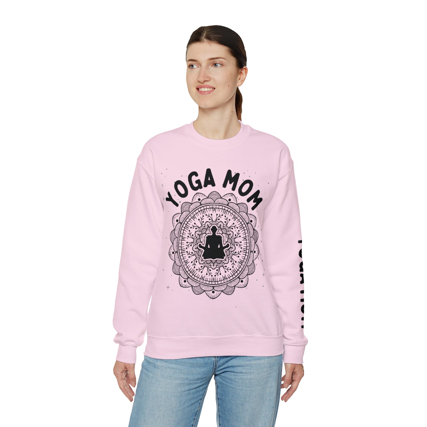 Yoga Mom Crewneck Sweatshirt - Arjuna Rigby Art and Lifestyle Store