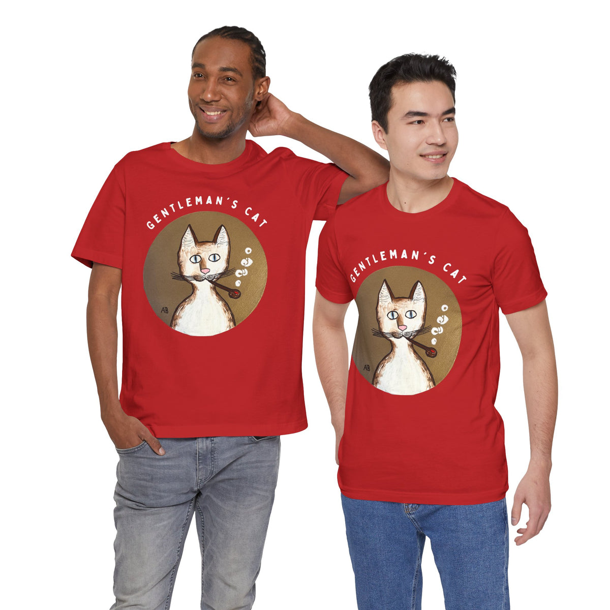 Gentleman's Cat T-Shirt - Arjuna Rigby Art and Lifestyle Store