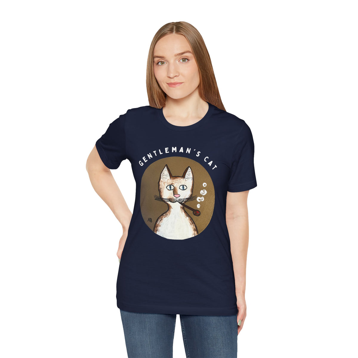 Gentleman's Cat T-Shirt - Arjuna Rigby Art and Lifestyle Store