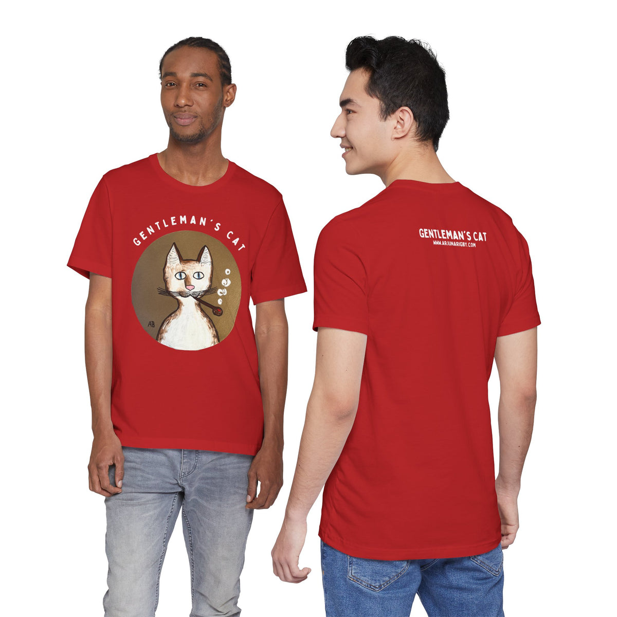 Gentleman's Cat T-Shirt - Arjuna Rigby Art and Lifestyle Store