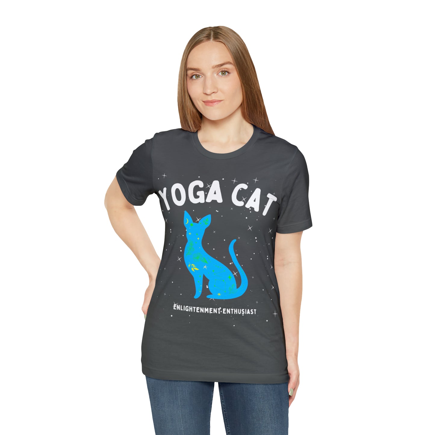 Yoga Cat T-Shirt - Arjuna Rigby Art and Lifestyle Store
