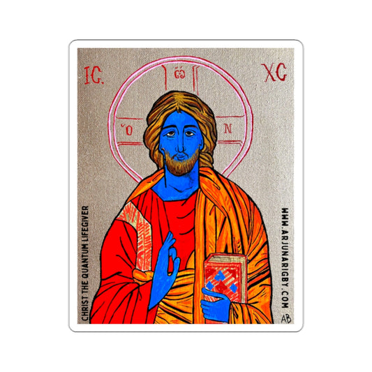 Christ the Quantum Lifegiver Sticker - Arjuna Rigby Art and Lifestyle Store