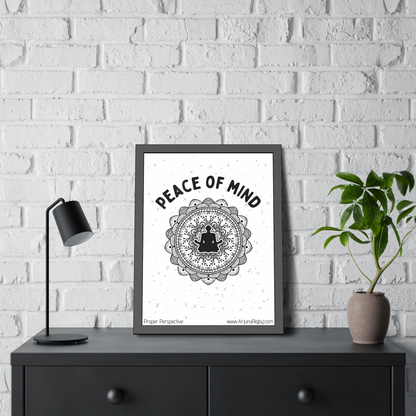 Peace of Mind Framed Fine Art Print white background