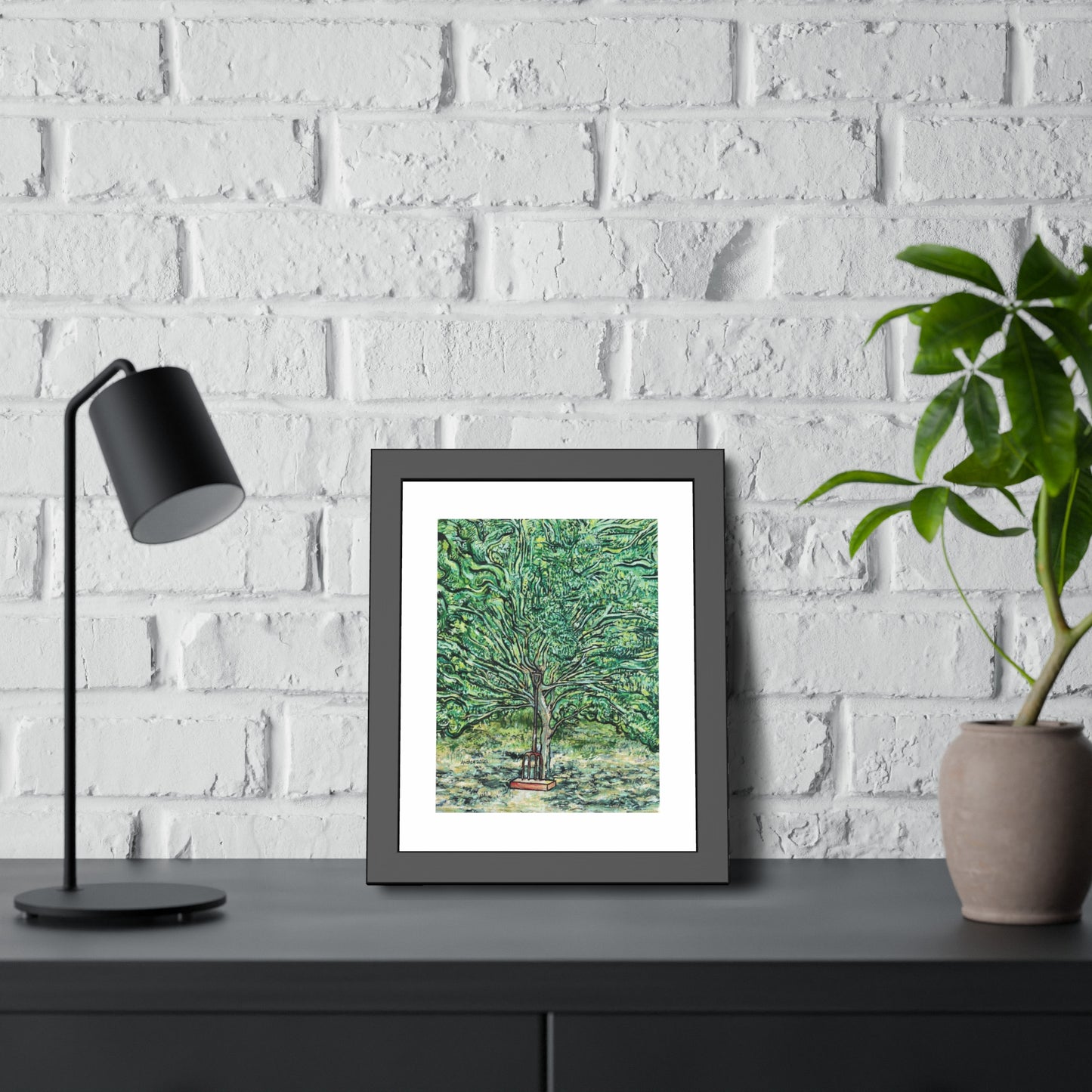The Pear Tree or Dennis's Pitchfork Framed Fine Art Print