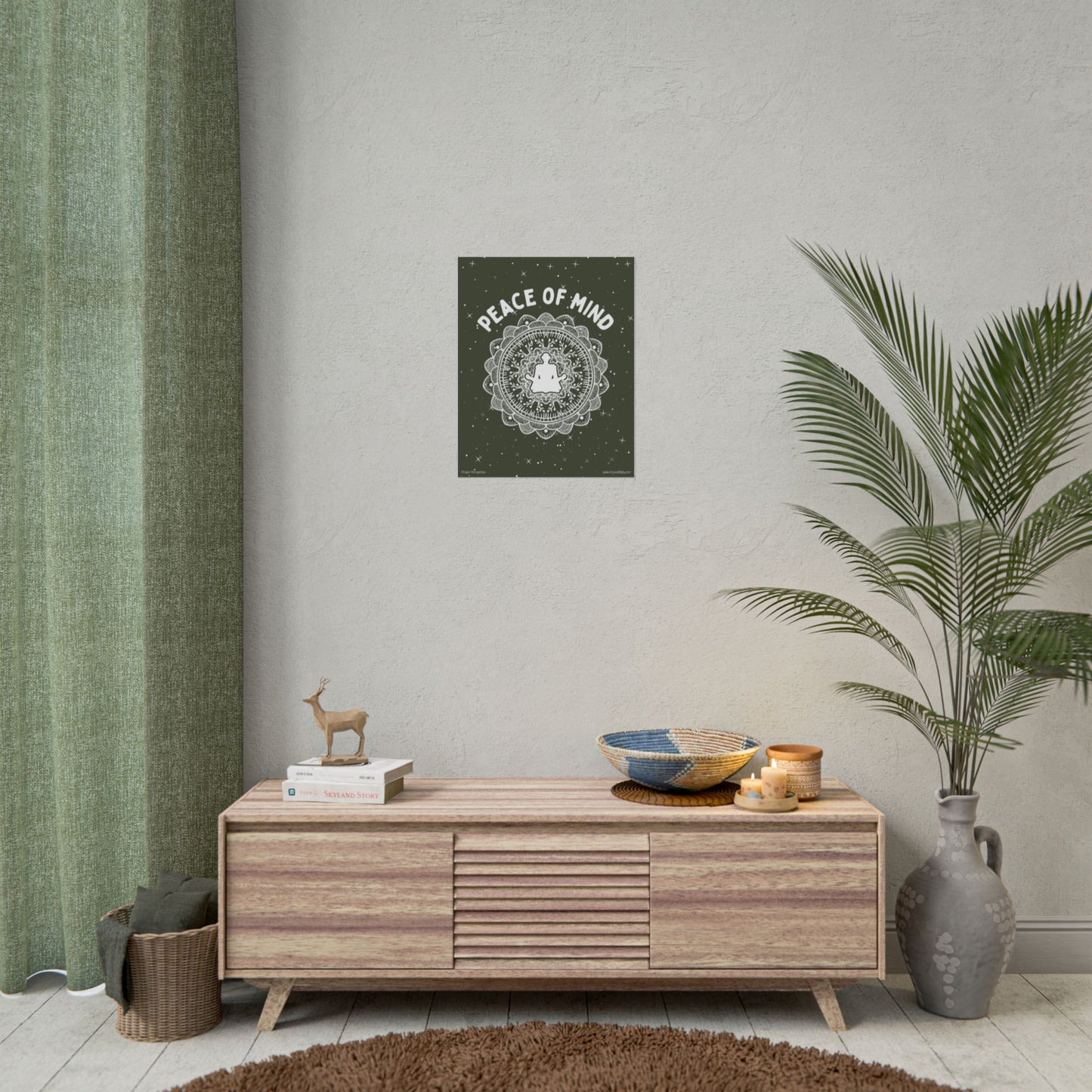 Peace of Mind Fine Art Poster green background