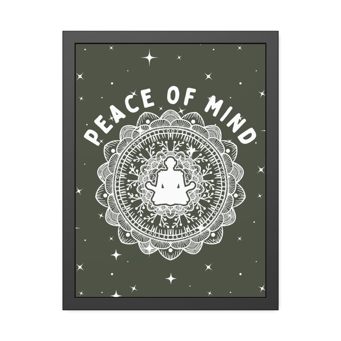 Peace of Mind Framed Fine Art Print green background