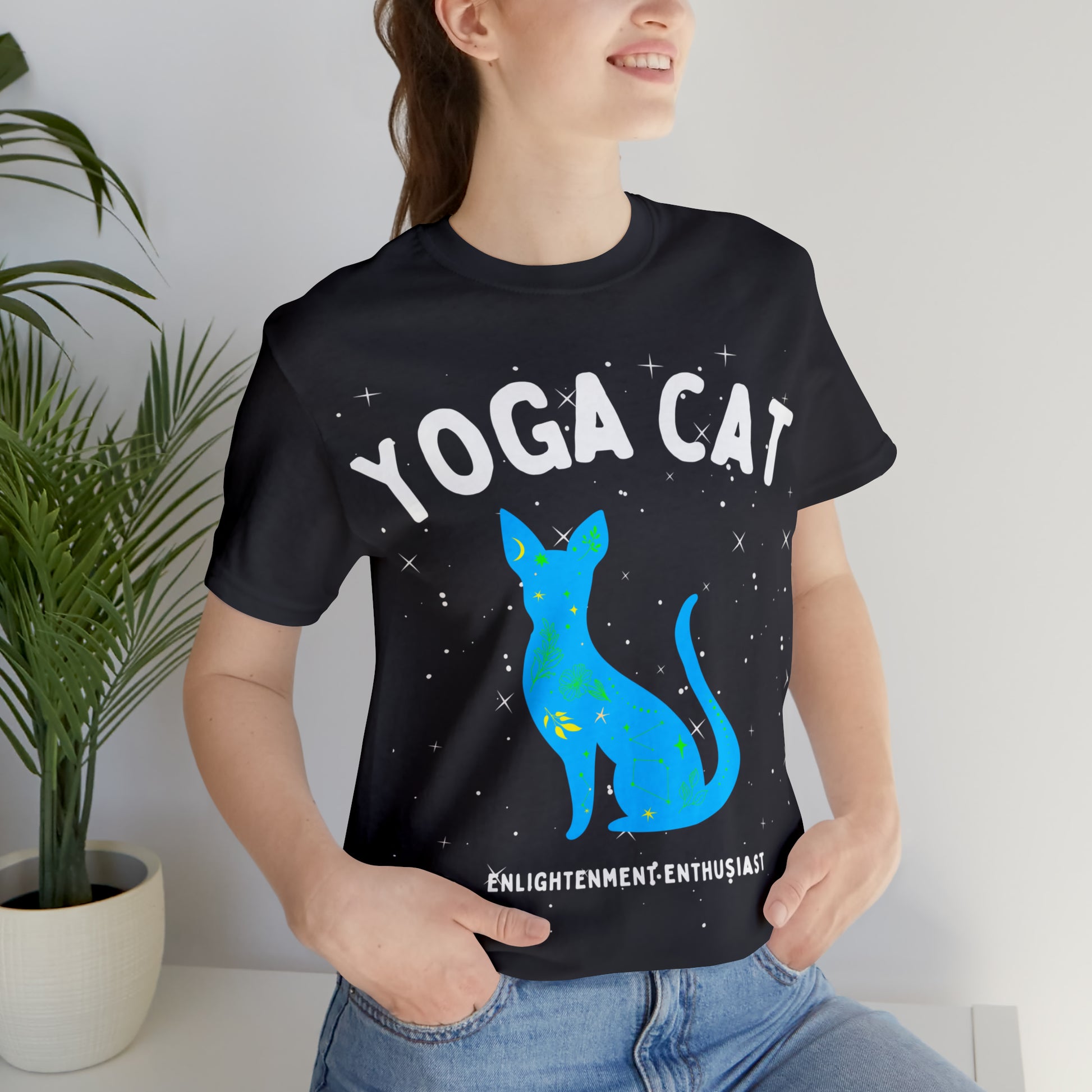Yoga Cat T-Shirt - Arjuna Rigby Art and Lifestyle Store
