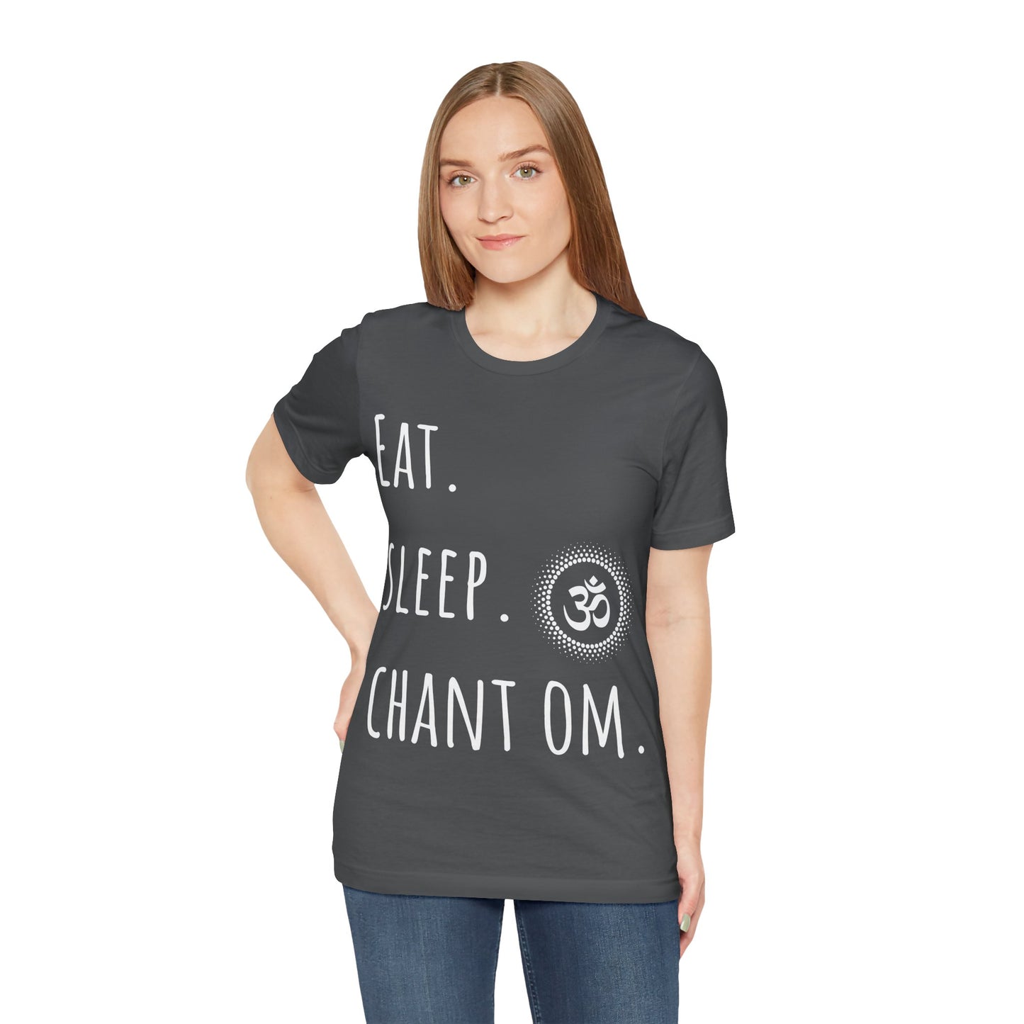Eat. Sleep. Chant Om. T-Shirt - Arjuna Rigby Art and Lifestyle Store
