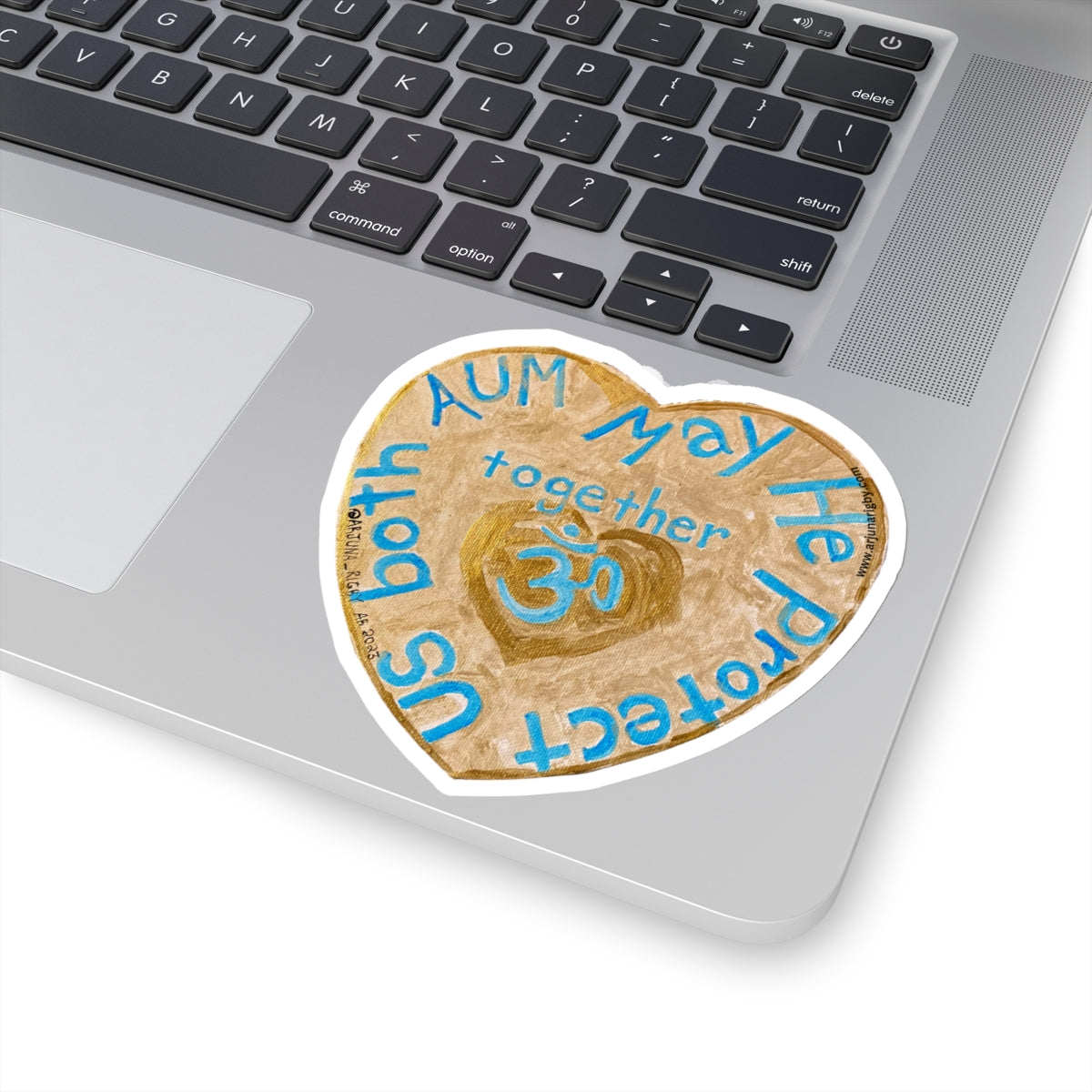 AUM May He Protect Us Both Together Sticker - Arjuna Rigby Art and Lifestyle Store