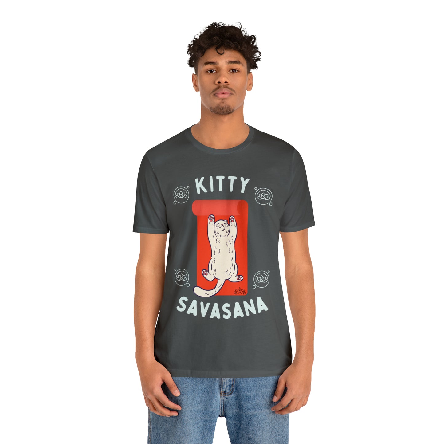 Kitty Savasana - Classic T-Shirt - Arjuna Rigby Art and Lifestyle Store