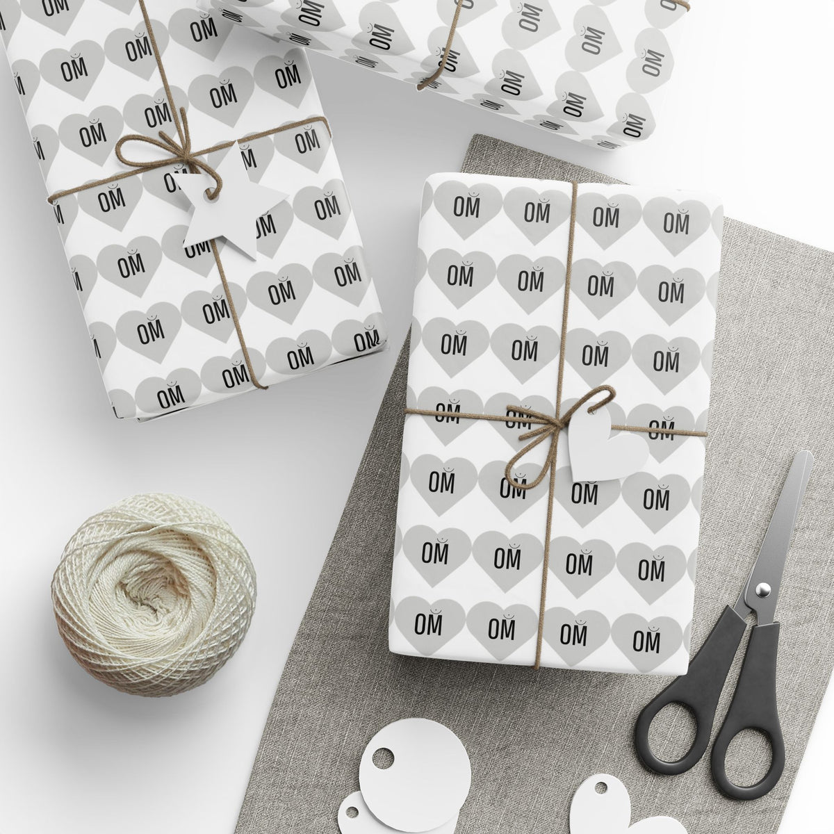 Om Hearts Wrapping Paper