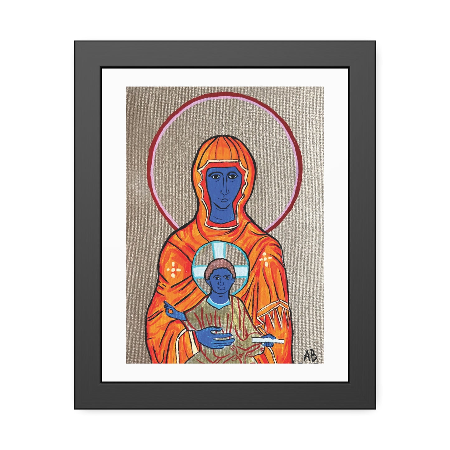 Christ and Theotokos Framed Fine Art Posters - Arjuna Rigby Art and Lifestyle Store