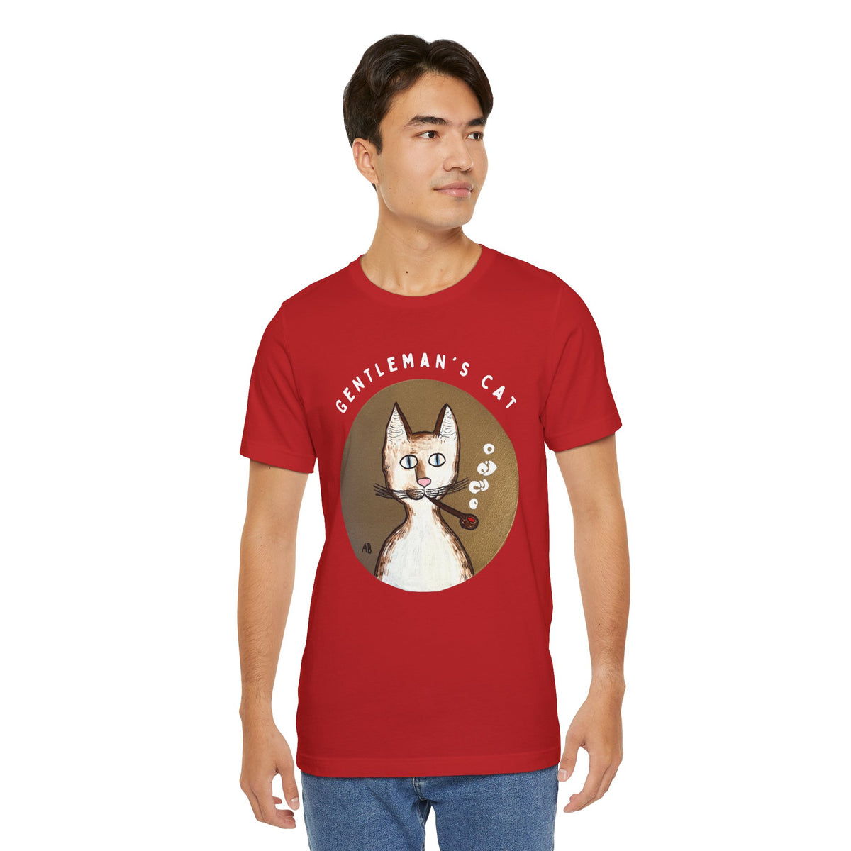 Gentleman's Cat T-Shirt - Arjuna Rigby Art and Lifestyle Store