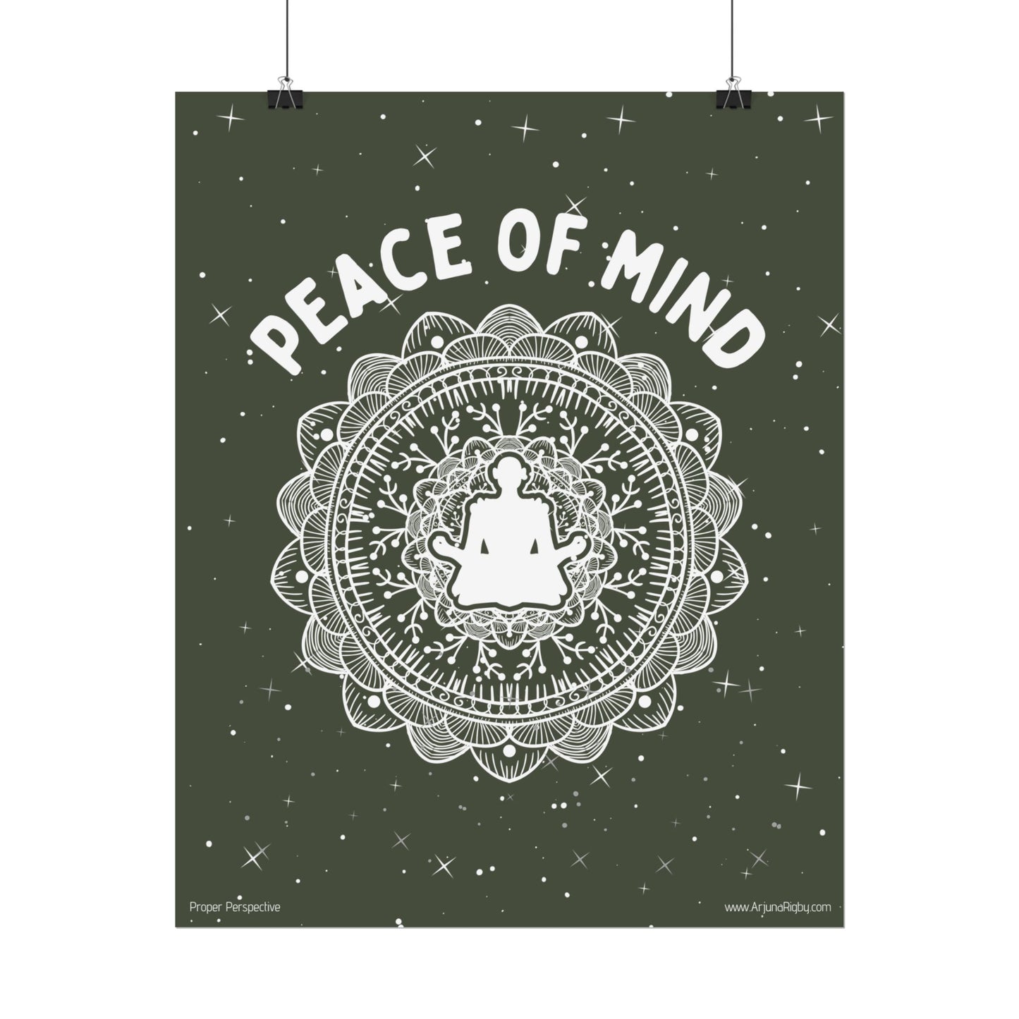 Peace of Mind Fine Art Poster green background